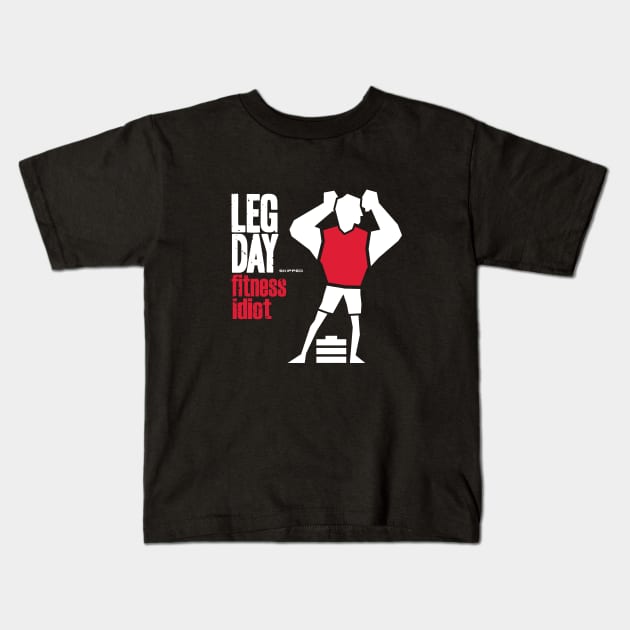 Leg day skipped-album cover parody Kids T-Shirt by ntesign